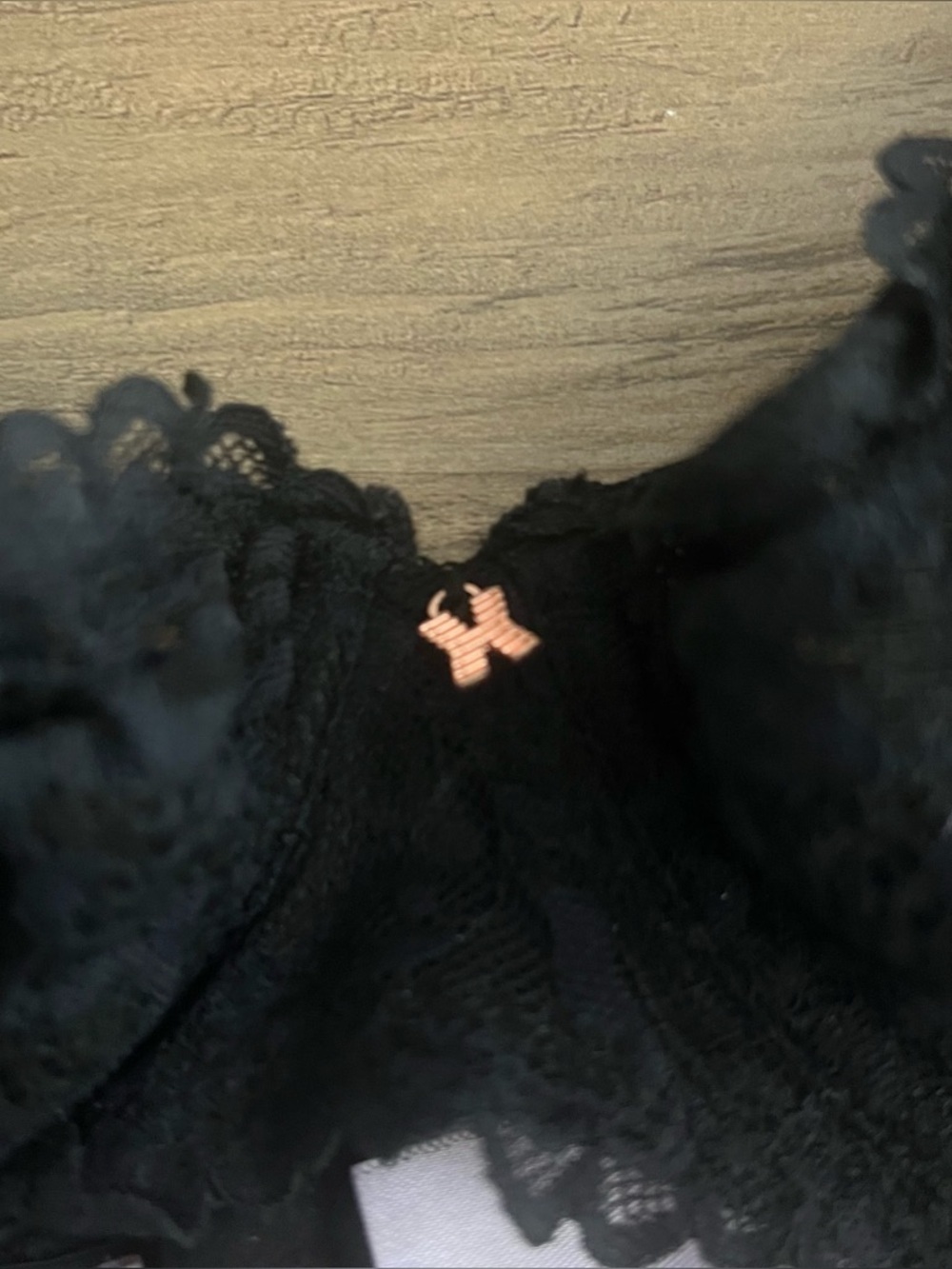 Savage X Fenty Black Lace Bra Size 36B - Picture 2 of 8